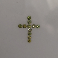 Демантоид комплект желтовато зелёный цвет 0,62 Ct - Ювелирные украшения SAURA интернет магазин